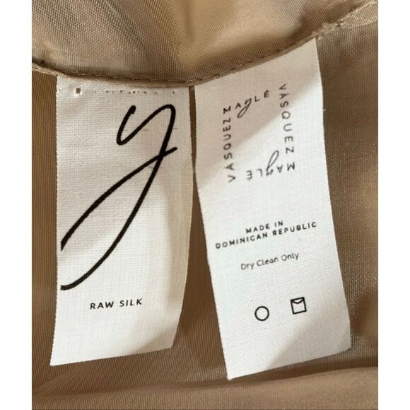 Maylé Vásquez Mar Crop Top in Raw Silk NWT Size Large - Picture 9 of 9